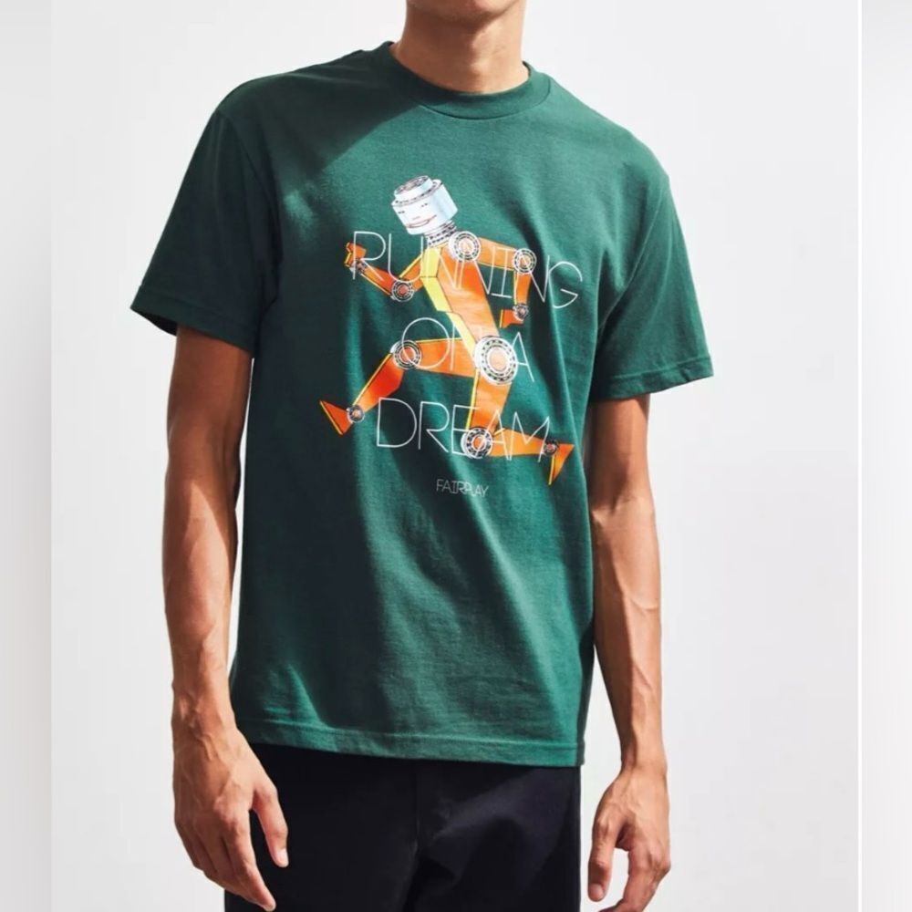 NEW Urban Outfitters FairPlay Running Man Tee Shirt Men’s Medium
